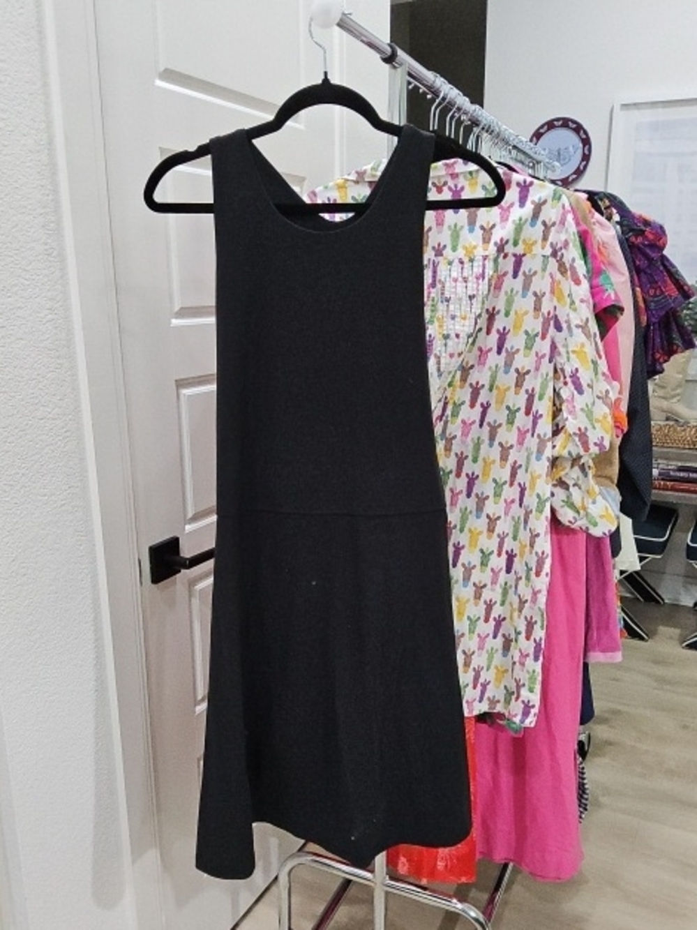 Athleta Black Sleeveless Fit & Flare Dress - Picture 1 of 3